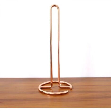 Or rose-Support de Rouleau de Papier, Porte-Rouleau de Cuisine Portable en Acier Inoxydable Or Porte Rouleaux Papier Toilette Vertical en Acier Support Distributeur de Papier (1/4)