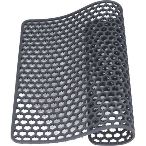 Tapis d'évier de cuisine en silicone, pour éviers en acier inoxydable/céramique, tapis de séchage de vaisselle à drainage rapide, antidérapant (1/4)