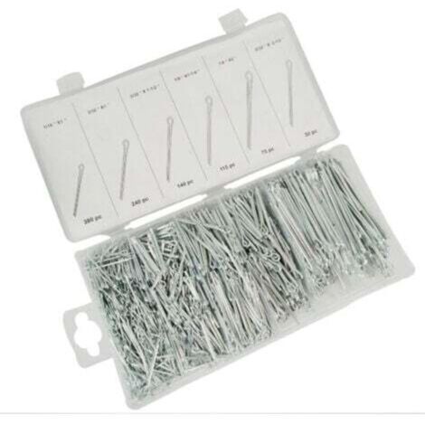 Coffret de Goupilles fendues 1000 pièces, Argent (1/4)