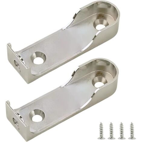 Support Barre Penderie,support de tringle d'armoire, tringle de suspension ovale en alliage de zinc, adapté à la tringle à rideau de douche