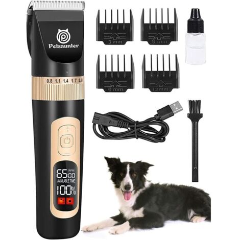 Tondeuses pour chiens grands et petits professionnelles robustes à 3 vitesses à faible bruit haute puissance sans fil outils de toilettage