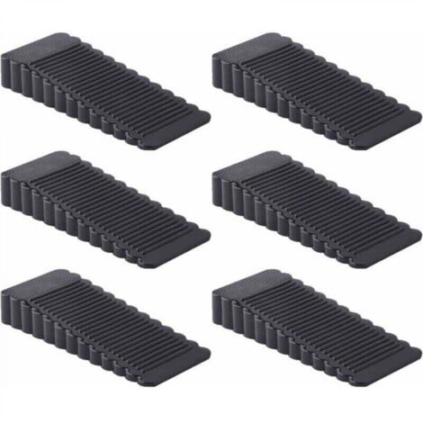 6 Pcs Arrêts de portes,cale de porteen Caoutchouc Antidérapant (Noir) (1/4)