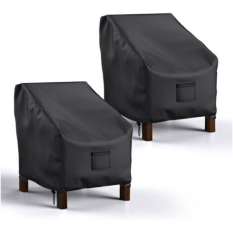 Housse de chaise de jardin 2 pièces, Housse de Protection pour Chaise, Housse Fauteuil Jardin Exterieur, Protecteur de Chaise en Tissu Oxford 2100d, Imperméable, Coupe-Vent, Résistant au Froid (1/4)