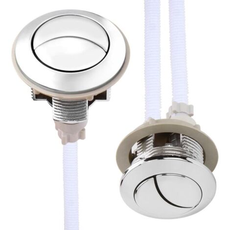 Lot de 2pcs Bouton Poussoir Chasse D'eau 38mm, Universel Bouton Chasse D'eau WC Double Chasse Toilet Boutons De Chasse D'eau de Remplacement Double (1/4)