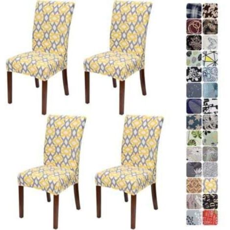 4 housses de chaise universelles, faciles à nettoyer et durables, pour les hôtels, les fêtes, la maison, les restaurants, les cuisines B (1/4)