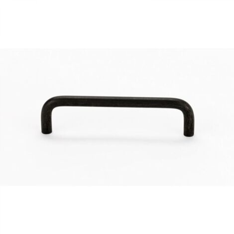 Poignée de meuble design, distance entre les trous 96 mm, pour cuisine, salle de bain, étagère, alliage d'aluminium, noir, 2 pièces (1/4)