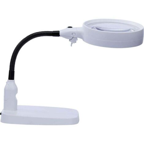 Grande loupe 10x avec lumière et support, design pliable avec lampe loupe 6 LED pour les travaux de près- (1/4)