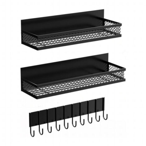 Lot de 2 étagères à épices magnétiques pour réfrigérateur, étagères de rangement pour l'organisation et le rangement de la cuisine, étagères d'assaiso (1/4)