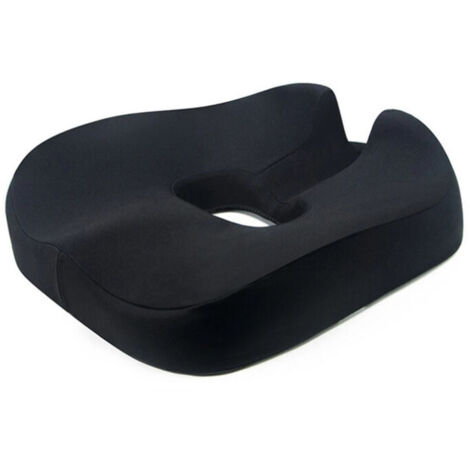 Coussin de siège ergonomique en mousse à mémoire de forme, antidérapant et respirant, pour chaise de bureau, voiture, 47 x 46 x 13/6 cm (1/4)