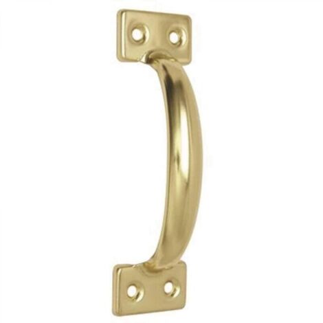 Lot de 2 poignées de porte de grange vintage pour armoires de cuisine, centre du trou : 101 mm, fer doré (1/4)