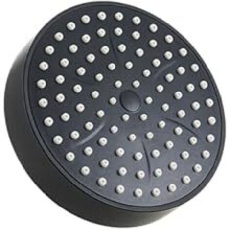 Pommeau de douche haute pression, petites buses en silicone, ajustement universel, compatible avec les douches à fort et faible débit (noir) (1/4)