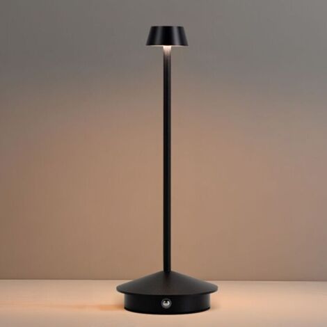 Lampe de bureau sans fil LED, gradation continue 3 couleurs, lampe de bureau simple portable,10.530cm