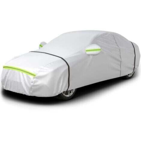 Couverture Imperméable Auto, Ouverte Latérale pour Cabine, Doublure en Coton Respirant, Anti UV Neige Poussière pour Berline 460x180x150cm (1/4)