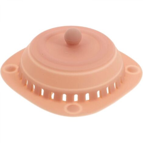 Couvre- Lavabo D' évier de Lavabo Couvercle de Vidange Couvercle de Vidange Désodorant Silicone Couverture pour Salle de Bain Baignoire Cuisine Rose (1/4)