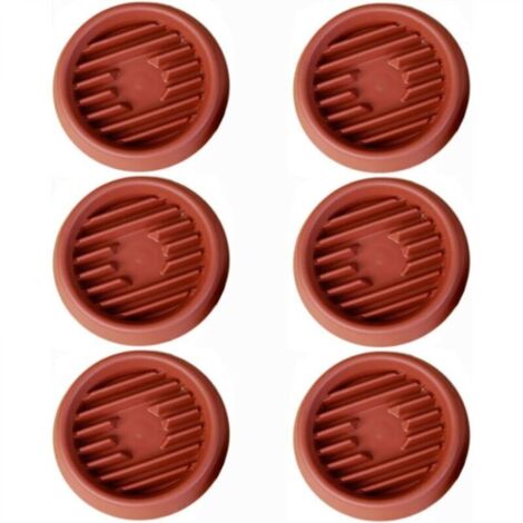 Bac à fleurs rouge brique diamètre intérieur 7 cm 6 ronds en plastique adapté aux plantes bac de drainage épais (1/4)