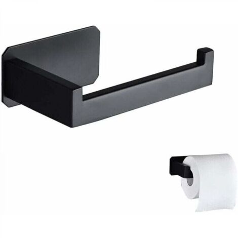 Devidoir Papier Toilette Acier Inoxydable Derouleur Papier Toilette Mural Original Sans Percage Noir Porte Papier Toilette Adhesif 3M Pour Decoration Salle de Bain WC Accessoire Cuisine (1/4)