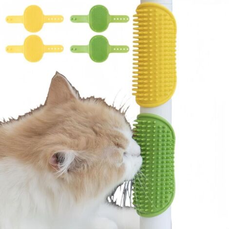 4 Pièces Brosse Chien, Brosse Chat Caoutchouc, Brosse de Bain pour Chien Réglable, Brosse pour Chien Apaisant, Brosse pour Chat Multifonctionnel, pour Chiots, Chatons, Lapins (1/4)