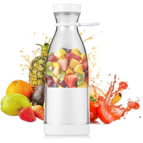 500ML Mixeur Blender, Blender Smoothie Portable Mini Mixeur, Fresh Juice Blender Bouteille, Multifonctionnel Personal Blender Bottle avec USB Recharg