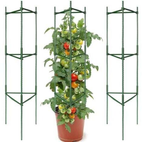 Lot de 3 cages de support pour plantes de jardin, cages à tomates, cage à plantes, treillis végétal, piquets de support pour tomates, treillis de support pour plantes grimpantes (1/4)