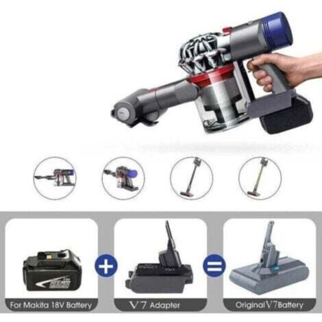 Convertisseur d'adaptateur de batterie au lithium Makita Lxt 18 V vers les aspirateurs de la série Dyson V7 (1/4)