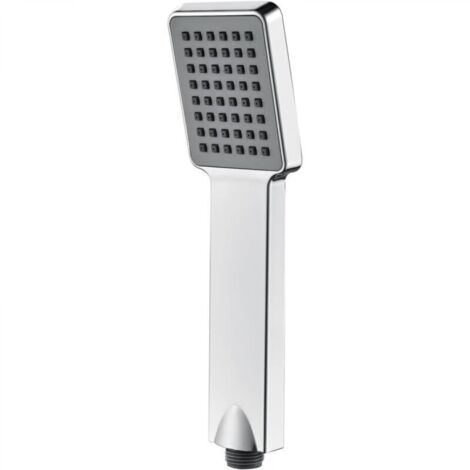 Pommeau de douche à économie de pression - Pommeau de douche universel, interface 1/2 pouce, facile à installer et à nettoyer, pommeau de douche carré, chrome (1/4)