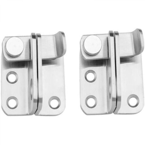 Lot de 2 loquets à bascule robustes en acier inoxydable pour porte d'entrée, armoire, fenêtre (ouvert à gauche) (1/4)