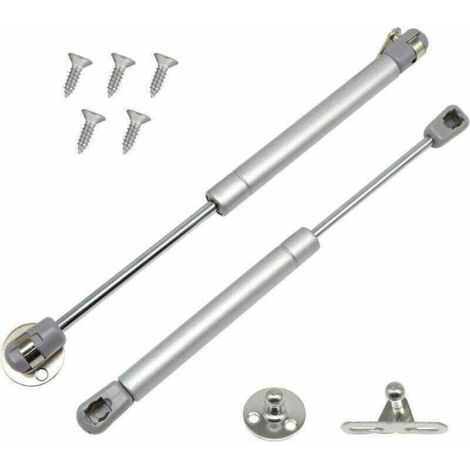 Lot de 2 Verin a Gaz, 60N/6 kg Verin Meuble Ressort Amortisseurs à Gaz, Charnières à Fermeture Douce, Verin Hydraulique Verin Placard pour Armoires (1/4)