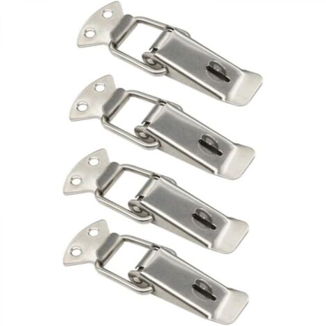 Loquet à ressort avec entraxe de 47 mm, loquet à bascule en acier inoxydable à 4 points. (1/4)