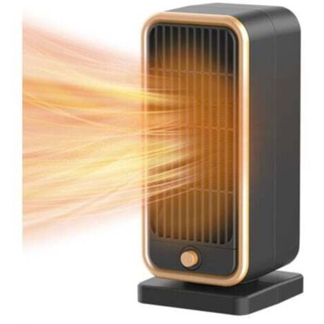 Chauffage d'espace 500 W PTC en céramique à faible bruit, chauffage rapide, ventilateur de chauffage personnel portable avec protection contre le renversement et la surchauffe à 30 degrés (1/4)