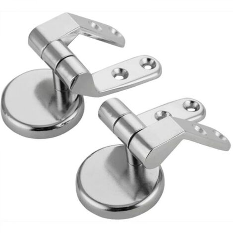Charnière siège de toilette remplacement fixations charnière siège de toilette en alliage de zinc siège de toilette en bois charnière résine siège de toilette Set (2 boucles + accessoires) (1/4)