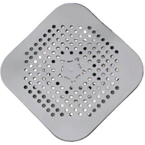 Filtre de siphon de sol, collecteur de cheveux, bouchon anti-obstruction et désodorisant pour douche (3 pièces, blanc) (1/4)