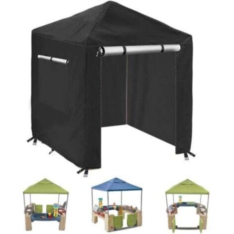 Bache Cabane de Jardin pour Enfant, Housse d'Extérieur Imperméable 210D, Couverture de Protection Coupe Vent, 142x142x153cm, Coins Pointus (1/4)