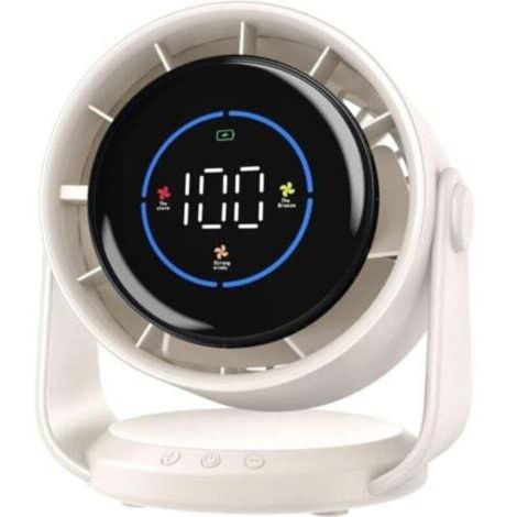 Ventilateur silencieux portable super puissant, 100 vitesses de vent, rotation à 105°, chargement USB, adapté au bureau, à la maison, à la voiture (1/4)