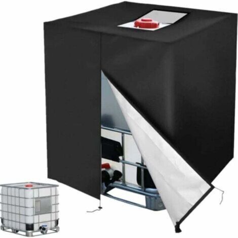 Bâche de protection,Bache pour Cuve 1000 l, Bâche de Protection Solaire pour réservoir d'eau de Pluie IBC, Anti-poussière Anti-UV, Housse de Protection, bâche de Protection, (116 x 100 x 120 , (1/4)