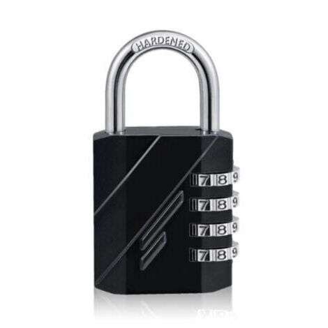 Cadenas à Combinaison à 4 Digit,Serrure Combinée,Cadena a code pour casier vestiaire sport pour Gymnase, école, Portail, Hangar, Garage, Rangement (1/4)