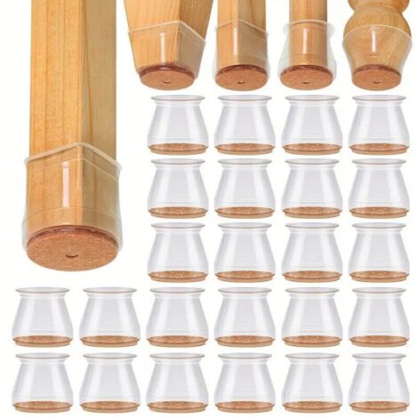 Housses pour pieds de table et de chaise, diamètre 32,532,532,5 mm, 29 pièces housses épaisses et résistantes à l'usure pour pieds de tabouret.