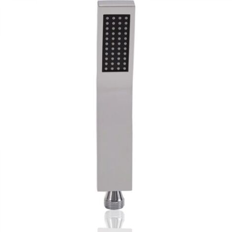 Pommeau de douche à main en laiton Pommeau Douche Anti Calcaire Économe en eau - Haute pressionstyle L argenté, finition chromée (1/4)