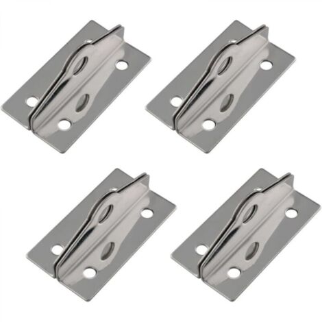 Lot de 4 loquets coudés à 90 degrés en acier inoxydable 304, verrou de sécurité, œillet de cadenas, pour rangement intérieur ou extérieur (1/4)