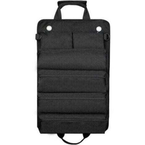 Kit d'électricien, type rouleau, sac d'électricien, sac de rangement, sac suspendu, kit de matériel monté sur voiture-Noir (1/4)