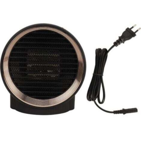 Mini radiateur électrique rond de 1000 W, fonctionnement silencieux, pour la maison, la chambre à coucher, le bureau, l'utilisation intérieure, noir, 95 V, prise UE 240 V (1/4)