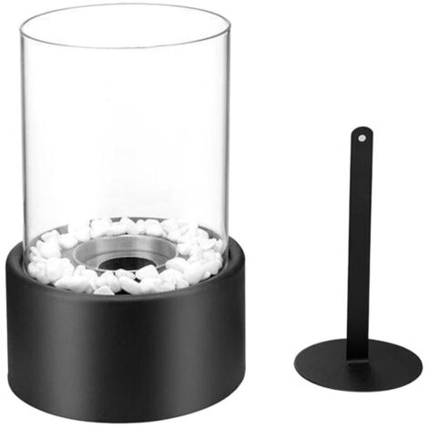 Foyer de table portable et couvert pour patios, cuisine et repas en plein air Foyers et foyers extérieurs Noir, 16 x 27 cm. (1/4)