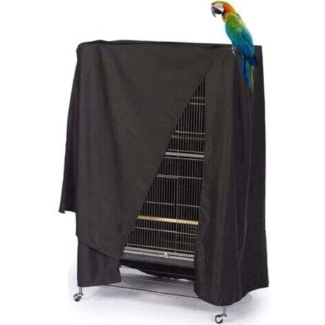 Housse de cage à oiseaux imperméable et anti-UV carrée à roulettes pour oiseaux et perroquets (104 x 69x 122 cm)