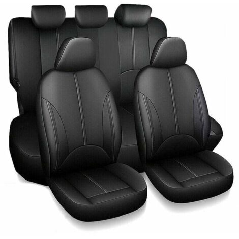 9 pièces / ensemble en cuir PU voiture Auto camion SUV housse de siège ensemble complet avant siège arrière coussin tapis protecteur