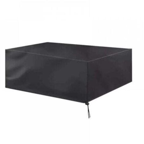 Housse de mobilier de jardin, tissu Oxford 210D, adaptée à l'ensemble table et canapé (242 x 162 x 100cm) (1/4)