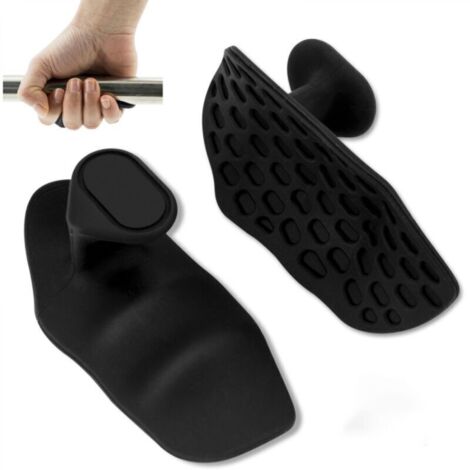 Poignée de fitness antidérapante, noire, 9,54,53,5 cm, lot de 2, renforçateur de poignée pour haltérophilie. (1/4)