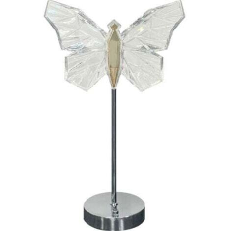 Lampe de Table Lampe de Table en cristal papillon, lampe de nuit décorative, intensité variable (1/2)