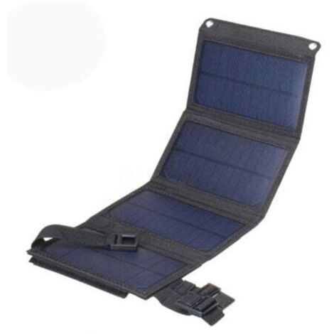(Noir) 20w 5v Panneau solaire pliable Power Bank Chargeur Portable Camping en plein air (1/4)