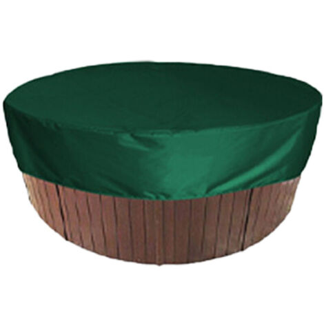 Couverture de Piscine Ronde,Housse de Protection Spas Imerméable , 190T pour Extérieur Spas Baignoire,——Vert 21030cm (1/4)
