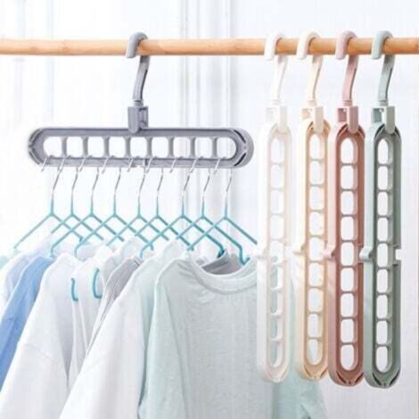 15 pcs Cintre Magique,Qualité Supérieure Cintre Pliable,Multi-Fonctions Cintres Gain de Place,pour Le Stockage et Le Séchage Vêtements (1/4)
