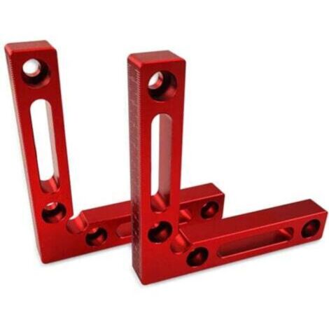 Pince de menuisier à angle droit 90 ° forme de L pour cadre en alliage d'aluminium avec règle de fixation d'angle pour le travail du bois (1/4)